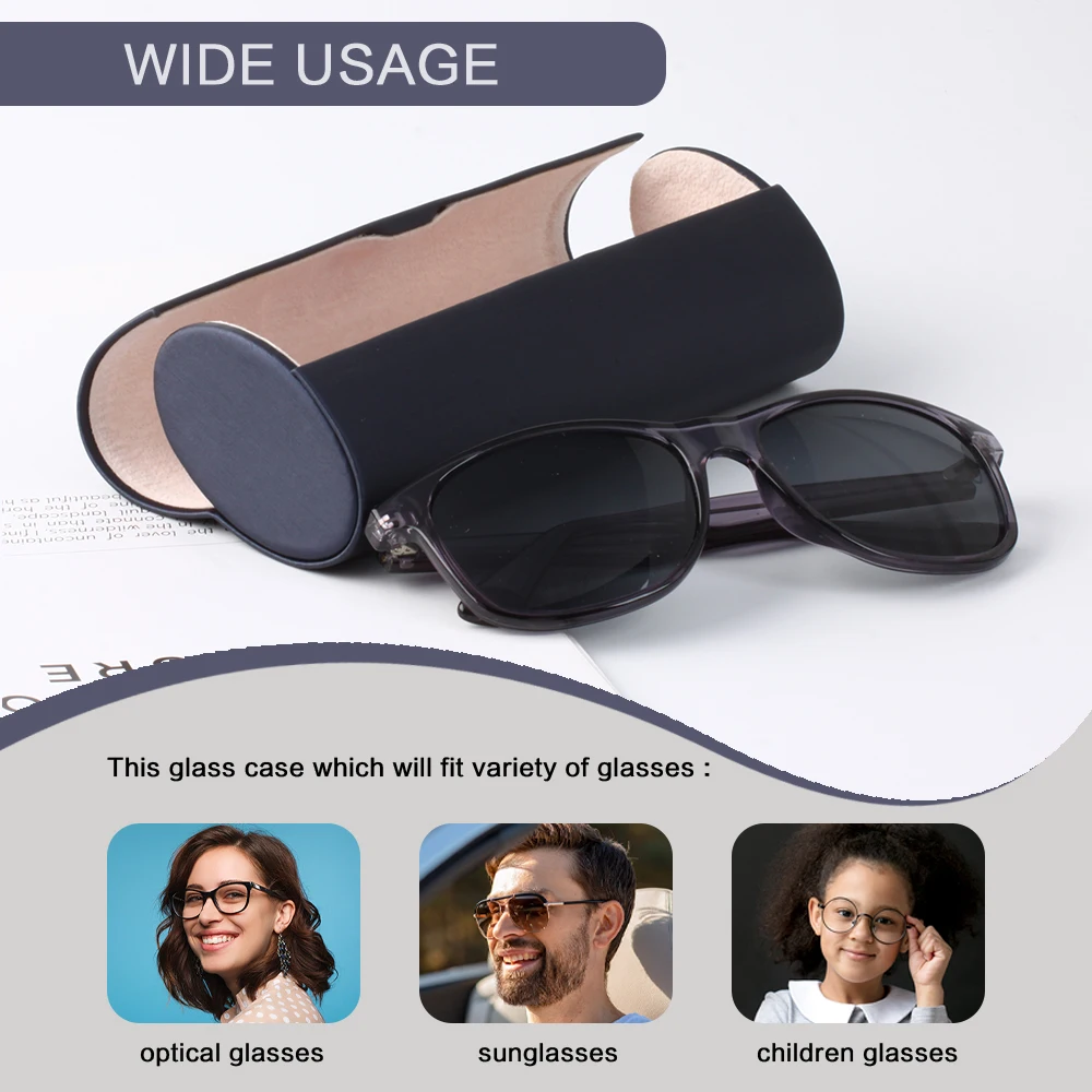 Sunglasses Case Hard Shell PU Silky Leather Magnetic Aluminium Circular Barrel Unisex Handmade Eyeglasses Package Case