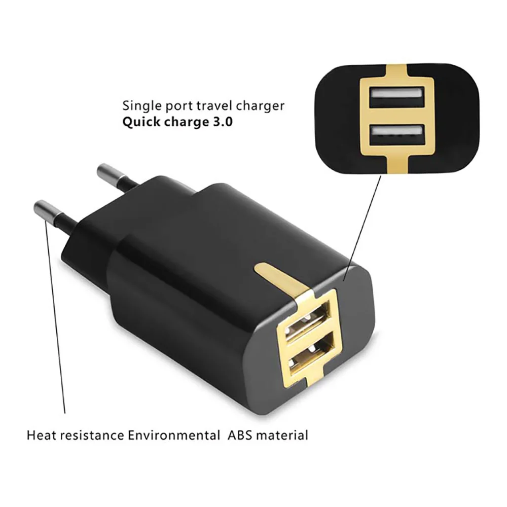 
Eu plug laptop charger dual usb port wall charger 