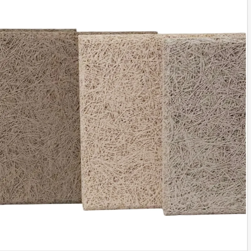 Modern Design Wood Wool Acoustic Panel for Soundproof Interior Wall Ceilings Decoration