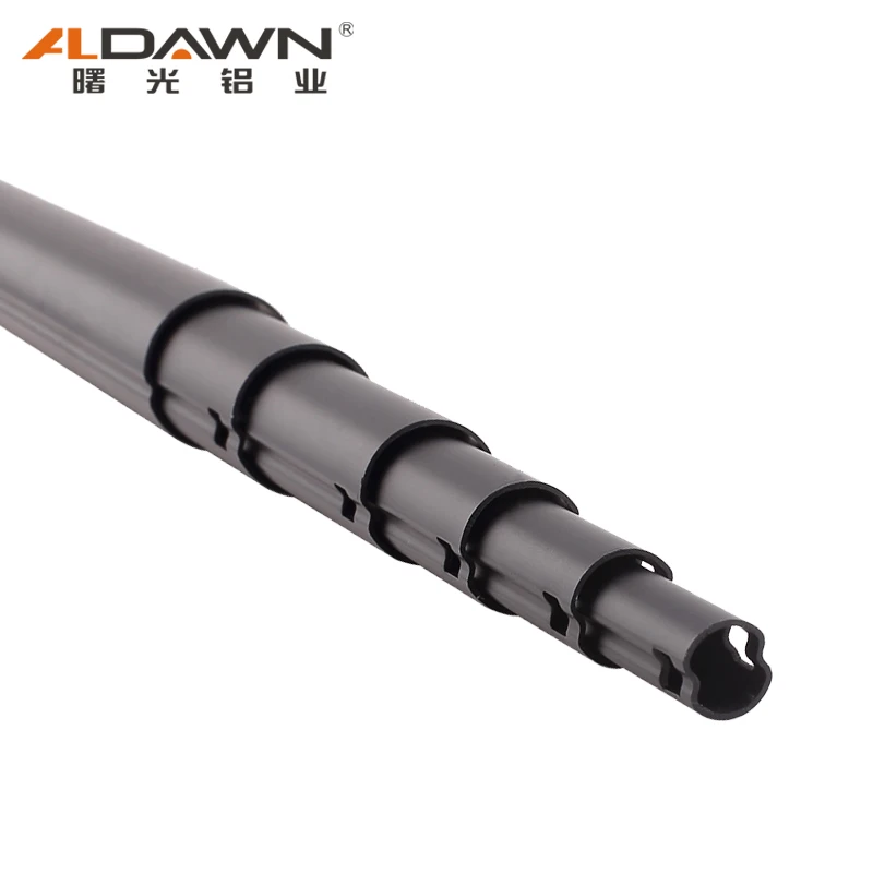 6060/6061/6063/6463 black gray photographic camera equipment aluminum pipe double groove aluminum alloy tube