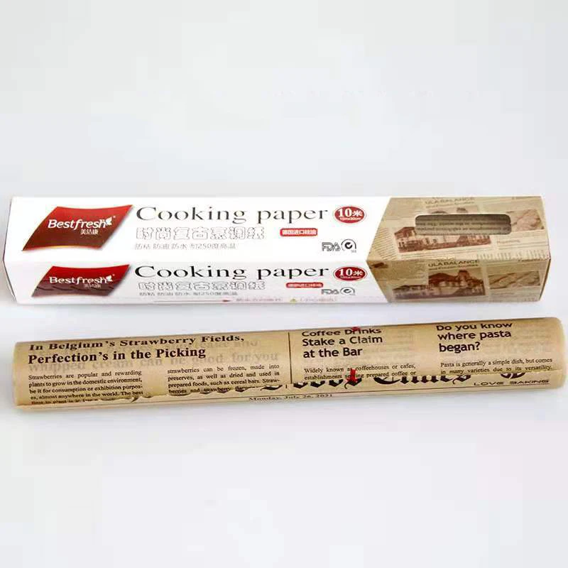 Eco Friendly Non-stick Wrapping Paper Silicon Silicone Parchment Paper Roll Print Parchment Paper
