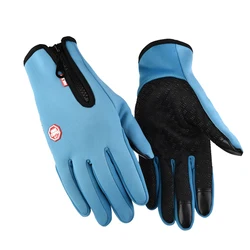 Hot sale Zipper Ridding Gloves Touch Screen Warm and Waterproof Movement Mountaineering Ski Gloves
