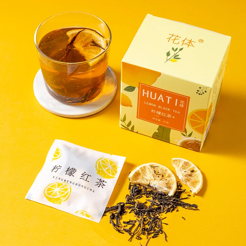 Wholesale Chinese herbal tea lemon black tea combination black tea can be used as Matcha powder