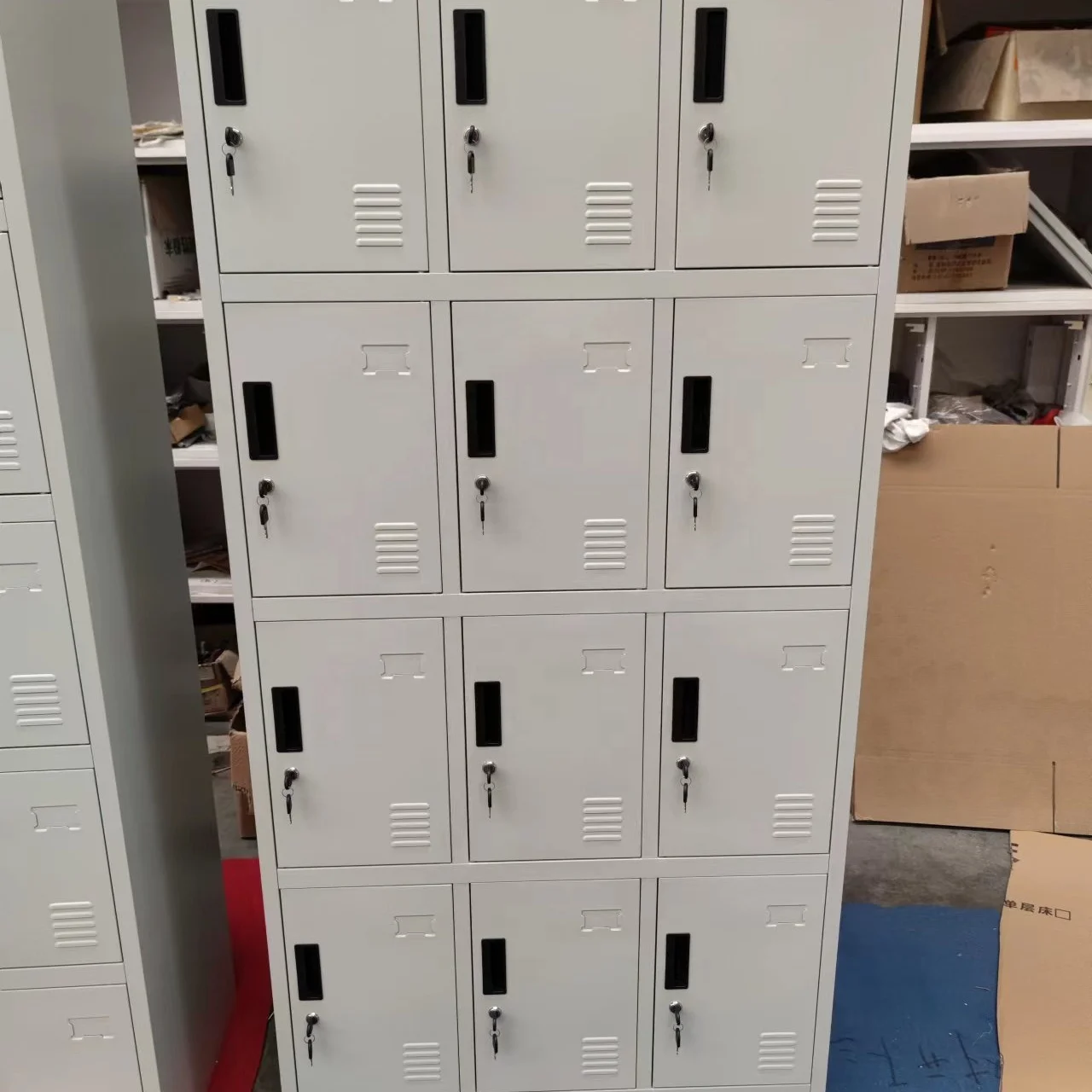 Stainless steel wardrobe 12 Doors Gym School use Storage Cabinet metal Locker