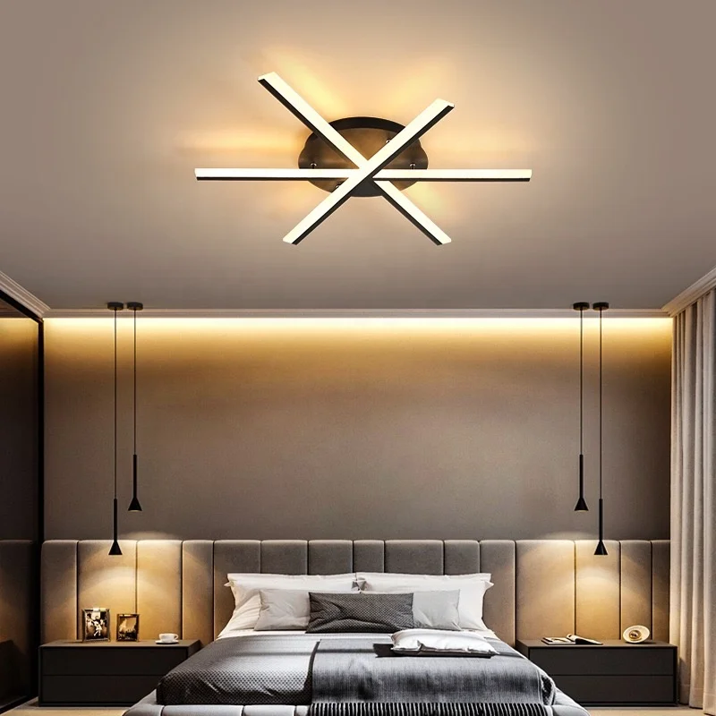 Minimalist Ceiling Lights Living Room Linear Chandelier Lights AC90V-260V Modern Bedroom LED Chandelier
