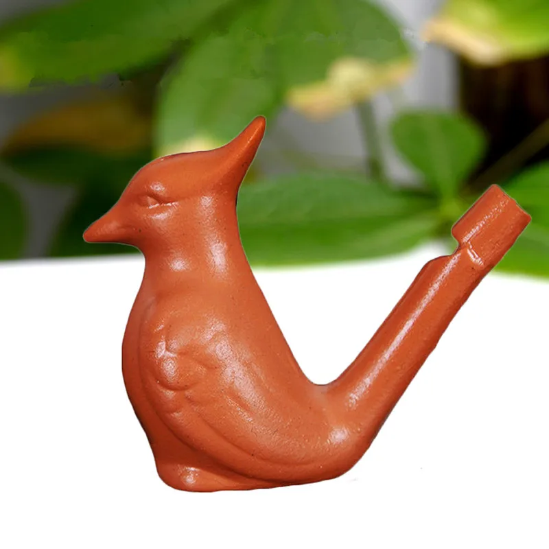 Factory Wholesale Clay Bird Whistle With Lanyard Crafts Kids Animal Shaped Whistle Toy