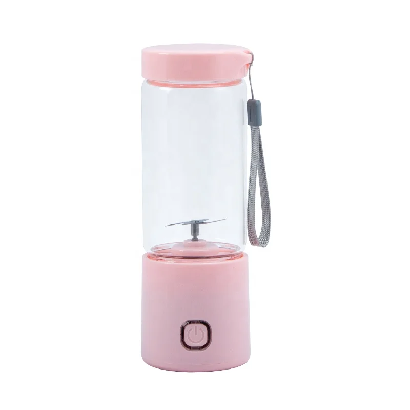 300ml High Borosilicate Glass USB Rechargeable hand held Portable blenders and juicers