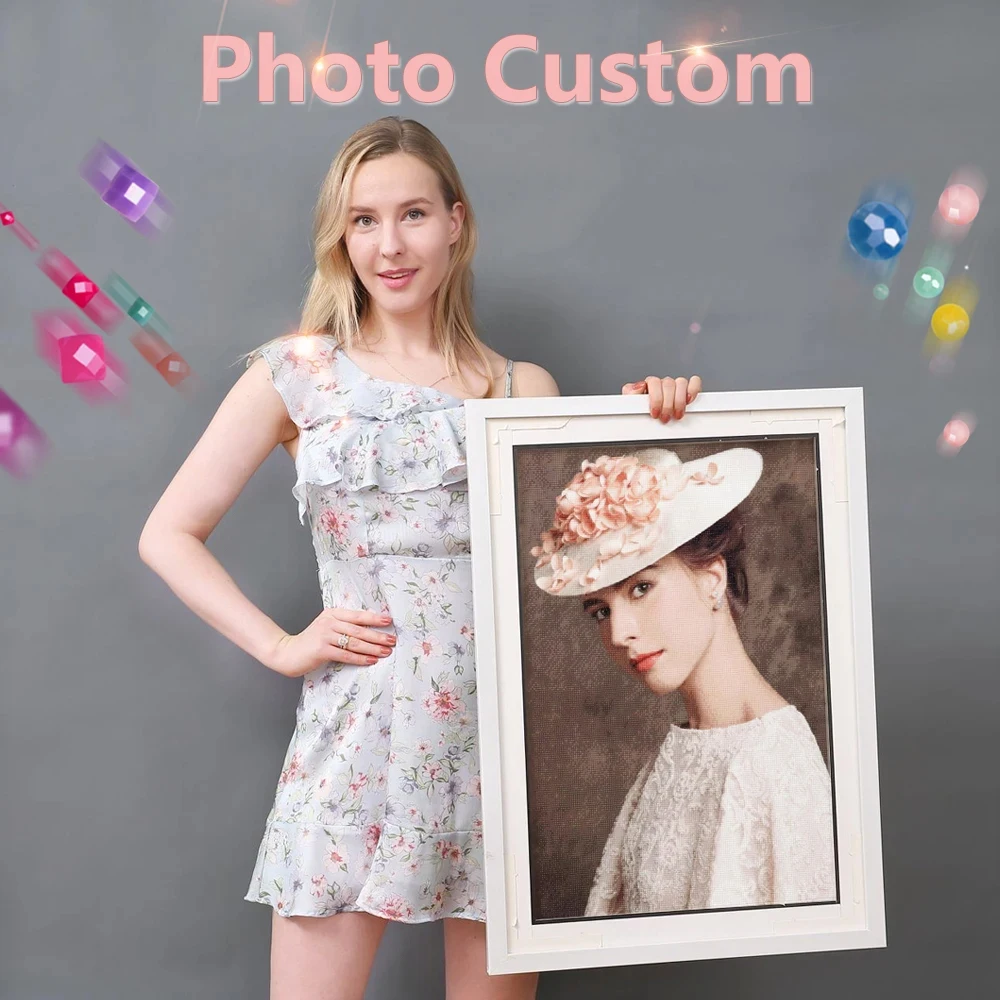 DIY Photo Custom Diamond Painting Full Drill Diamond Embroidery Personal Gift Make Your Own Picture Rhinestones Diamond Diy Kit