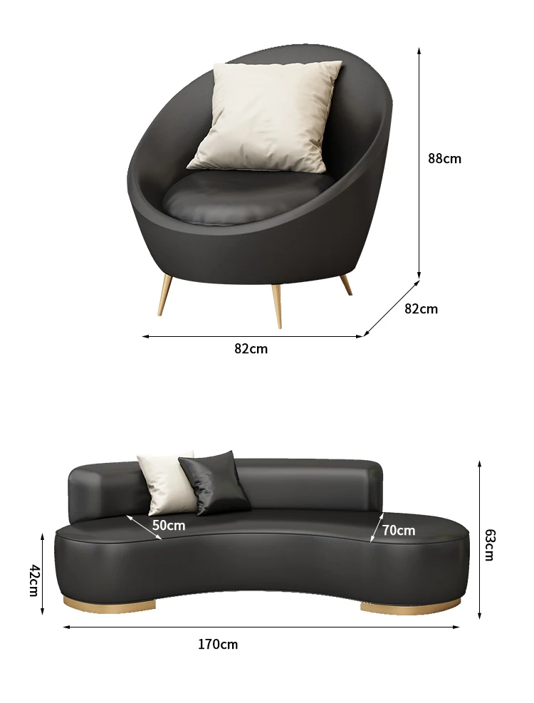 European design beauty nail salon sofa benches for hair salon waiting area furniture set seating reception sofa chair