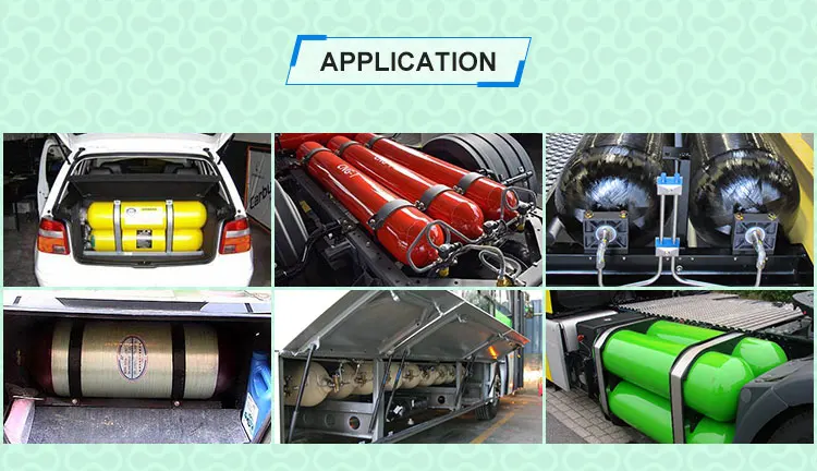 ECE R110 356mm 75L CNG Gas Cylinder Empty CNG Gas Tank Type-1 For Vehicle Seamless Steel Gas Cylinder