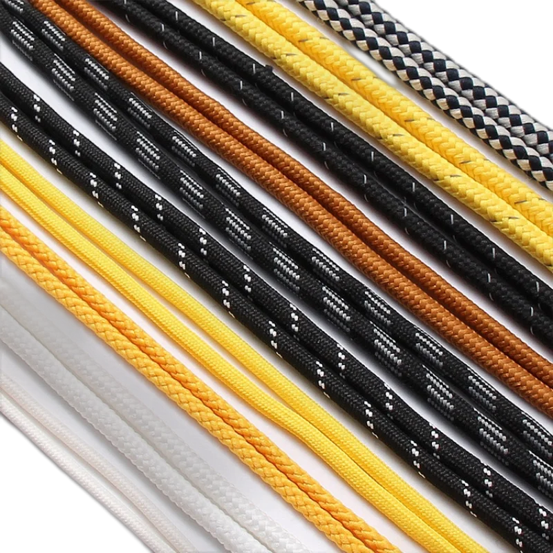 Hoodie Draw String Colored Round With Rubber Tips Cords Cotton Rope Hoodie String Cords With Rubber Tips