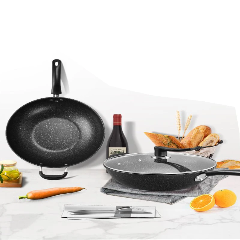 Professional Chinese Style 28/30/32/34cm Wok Frying Pan Soup Pot China Manufacture Non-Stick Steel Iron Induction Stove