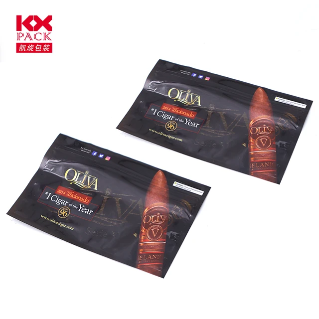 Factory Direct Packaging Printing 3 Side Sealing Bag Food Packaging Mylar Bags Tobacco Pouch Cigar Bags Custom With Zipper