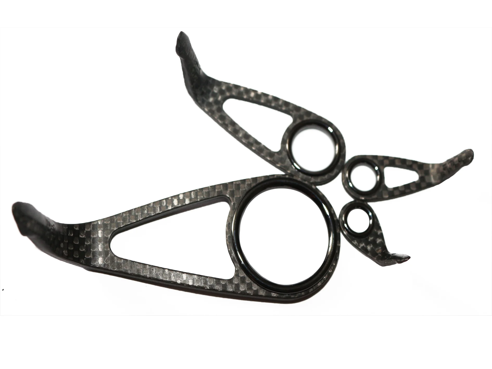 high quality New design hard carbon fiber fishing rod guide durable light weight multiple size carp rod guide set KT KL series