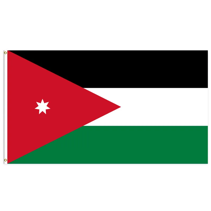 Wholesale Polyester Outdoor 14*21cm 90*150cm Hand Held Jordan Flag Jordanian Small Big indoor Flag