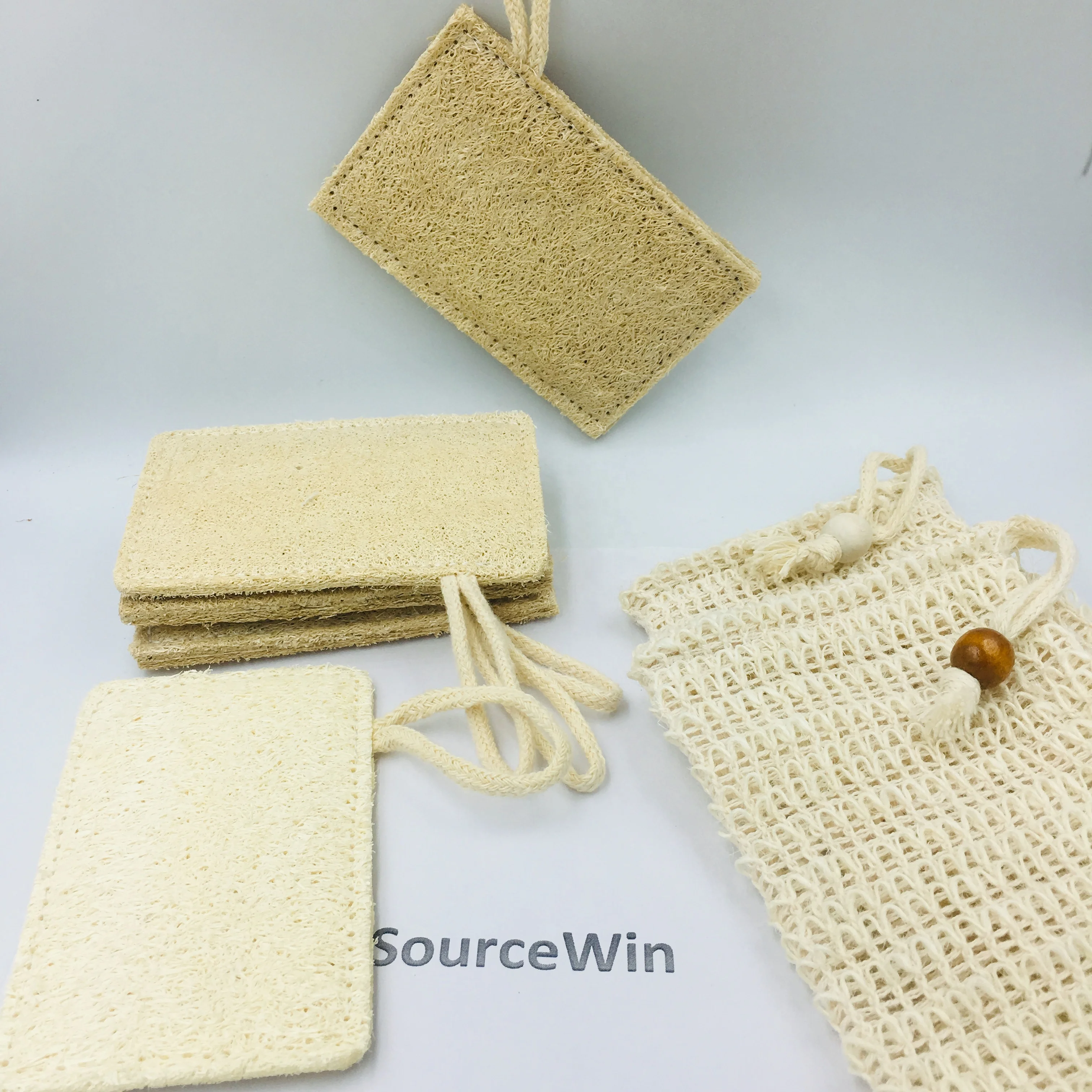 Zero waste plastic free natural luffa fiber clean pad dish clean loofah sponge for bath shower washing pads