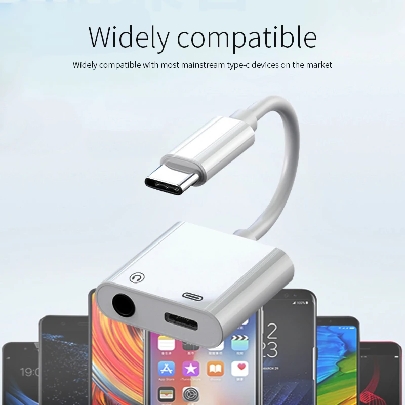 Адаптер для наушников Merlin риэль Тип C Aux аудио адаптер Usb до 3 5 мм Xiaomi
