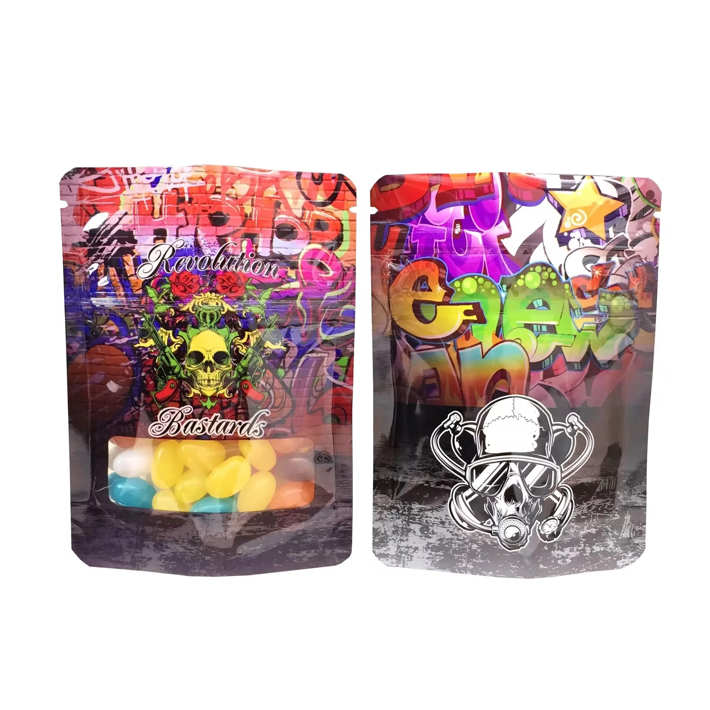 Resealable Foil Zip Lock Mylar Bags Edibles Gummy Smell Proof Ziplock Packaging Plastic Bag Mini Beuh Pouches Sachets Baggies