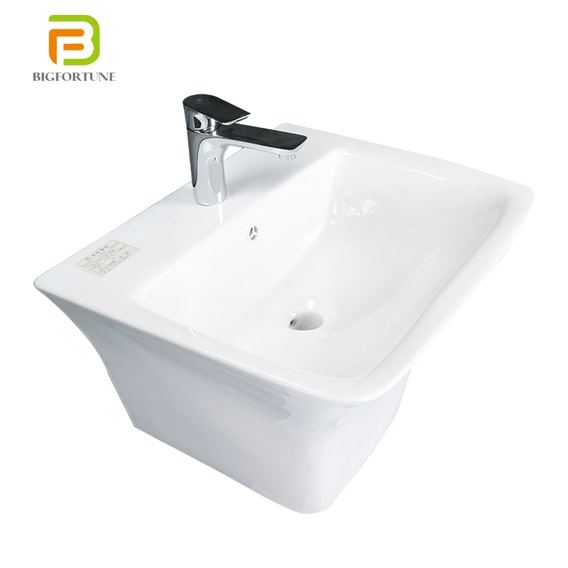 Hot sale porcelain wall hung basin lavatory sanitary ware ceramic bathroom sink lavabo wall hanging basins