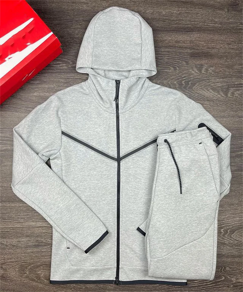 TT272 Custom with own logo mens Casual Zipper Hoodies Tracksuit Two Piece Sets Sports Suit Sweatsuit Male Training Wear