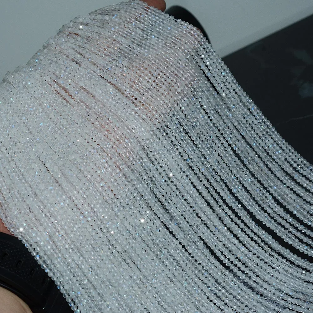Natural Rainbow Moonstone/Moon Stone Faceted Round Beads 2.6mm