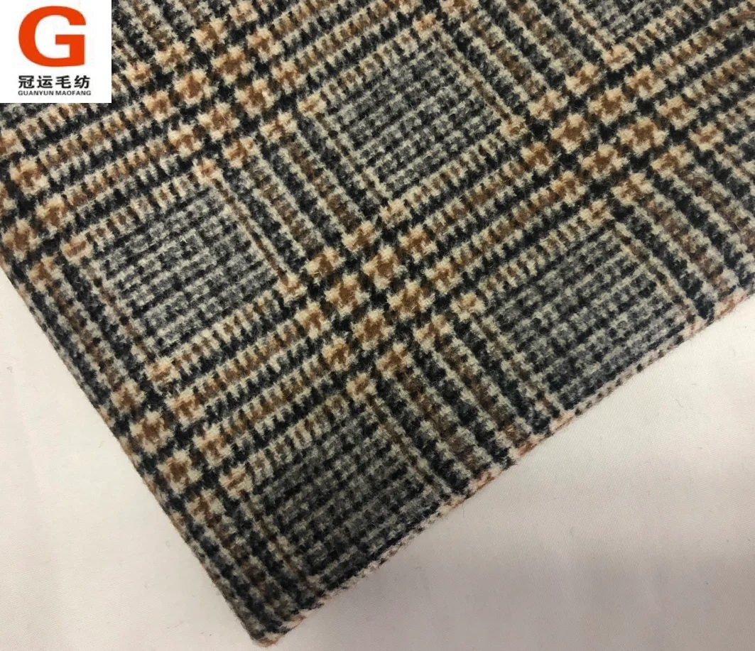 Китайский производитель шерсти Классическая трафановая Клетчатая Шерстяная Кашмирская шерстяная ткань оптом