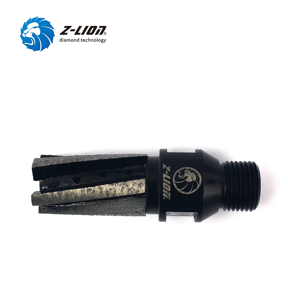 ZLion High Quality Black CNC Finger Router Hard Stone Granite Marble Core Drill Bits by Z LION DIAMOND TOOLS