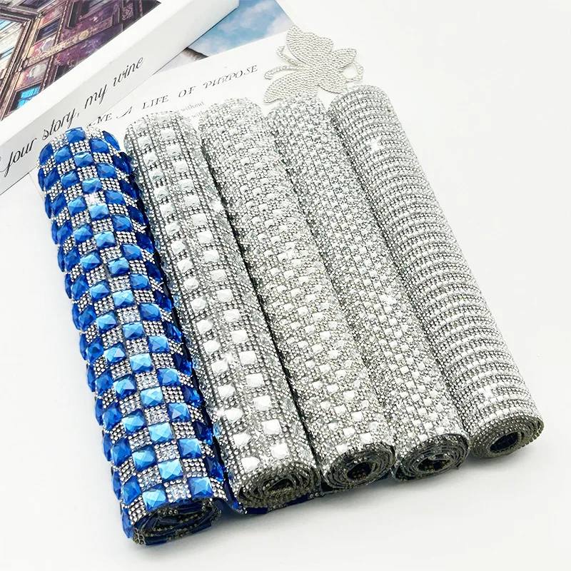 wholesale Rhinestone sheets Self-Adhesive Drill Strip Rhinestone Stickers Jewelry Car Glass Stickers Adhesive Drill