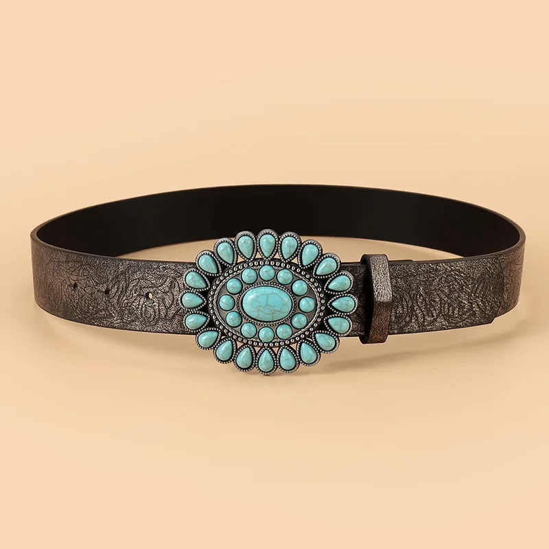 Vintage Bohemian Cute Southwestern Cowgirl Turquoise Belt