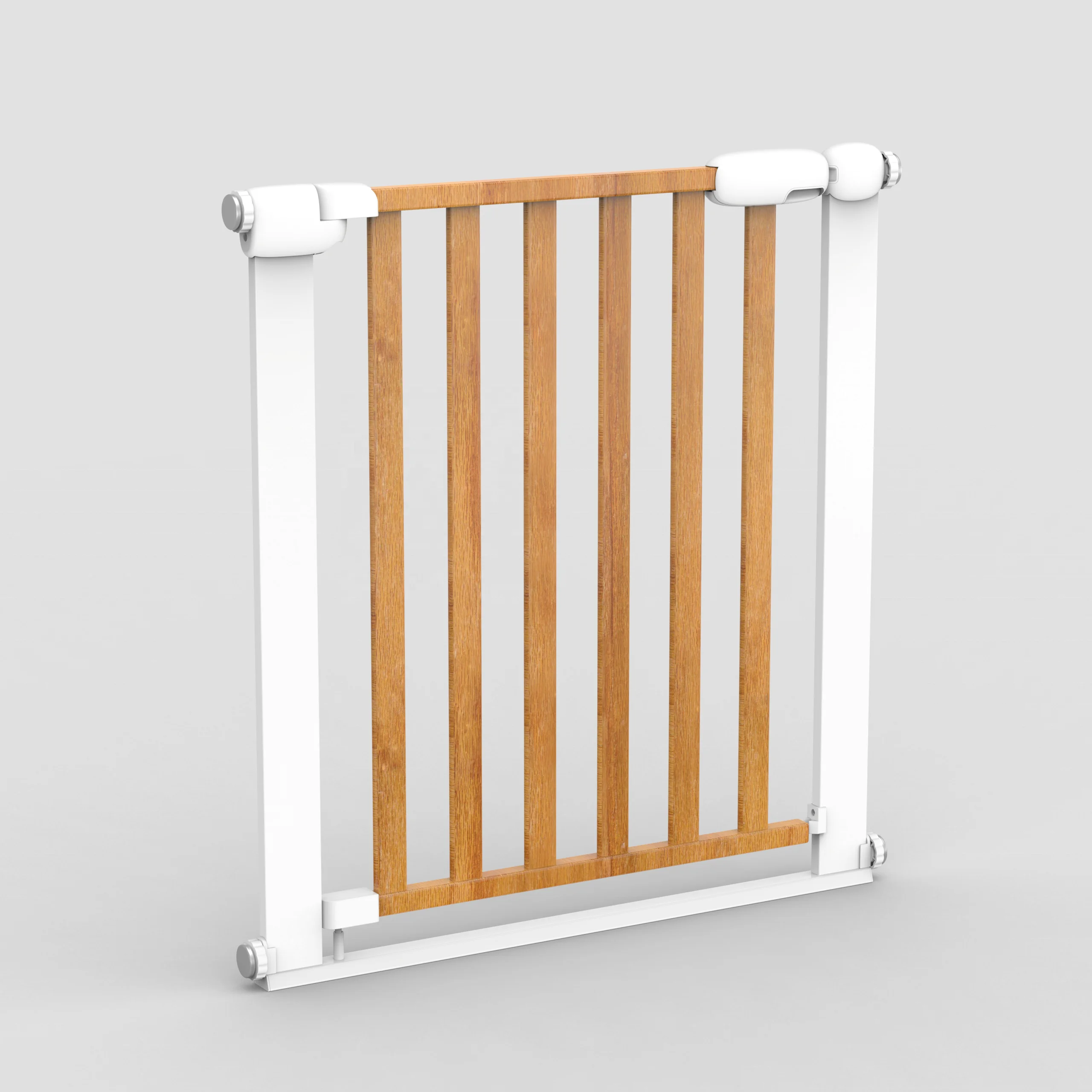En1930 Safety Baby Gate double lock Stair Wooden Baby Gate