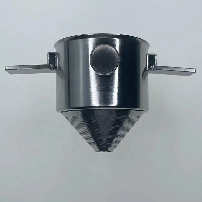 Stainless steel double-layer folding coffee filter screen hand flushingear hanging coffee filter cup filter paper