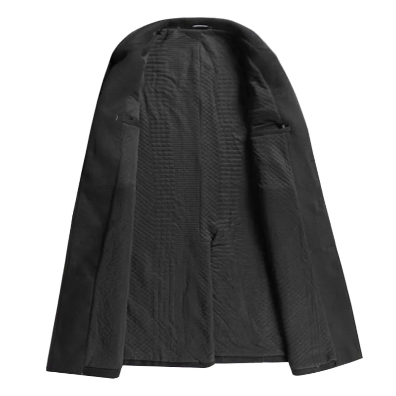 High Quality Mens Wool Tench Coat Long Overcoat Winter Warm Jackets Streetwear Wool Parka Mens Clothing For Autumn And Winter