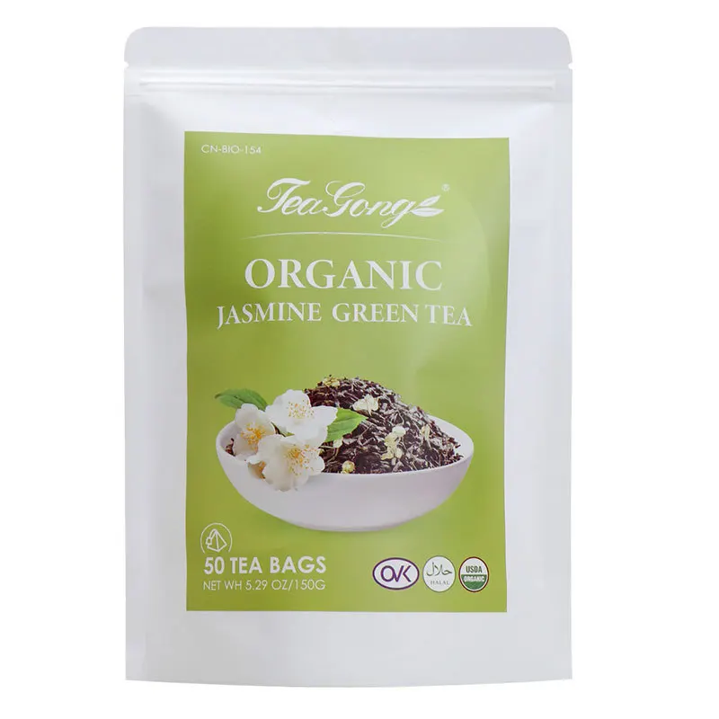 Оптовая продажа, чайная фабрика, свежий Usda органический жасмин, зеленый чай, Цветочный чайный пакетик