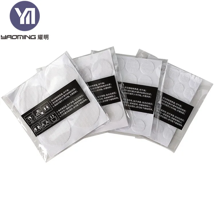 Strong Sticky Velcroes Sheet Self Adhesive Hook and Loop Strap/ Dots/ Coins t White Black Round Garment & processing Accessories