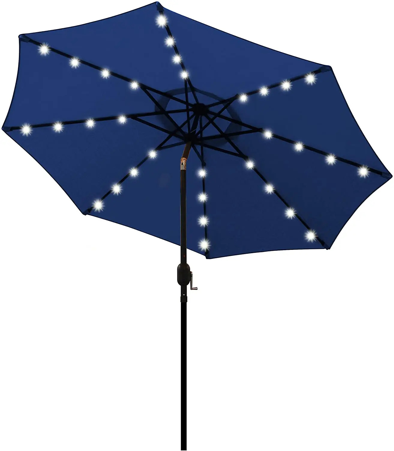 Открытый Зонт 9 футов с солнечной панелью и зарядным устройством, зонт с 32 светодиодами с подсветкой для внутреннего дворика, зонт для стола с наклоном и кривошипом (1600150531023)