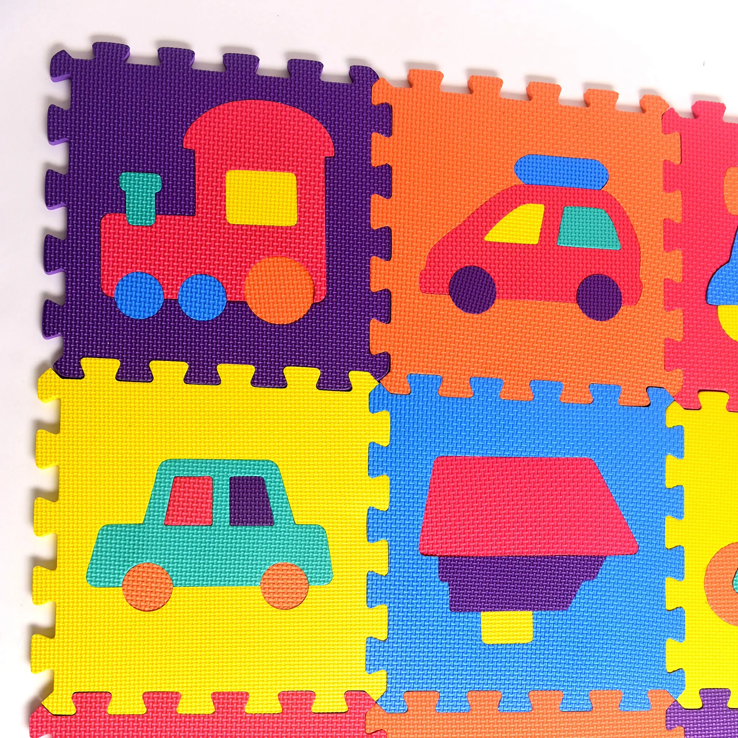 Custom Kids Sensori Anti Slip Puzzle Floor Mat Eva Foam Puzzle Baby Crawling Play Mat Puzzle With City Traffic