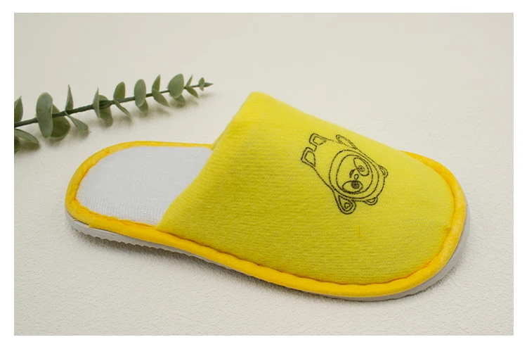 Hotel Slippers Wholesale Indoor Disposable Velour  kids bulk hotel slippers