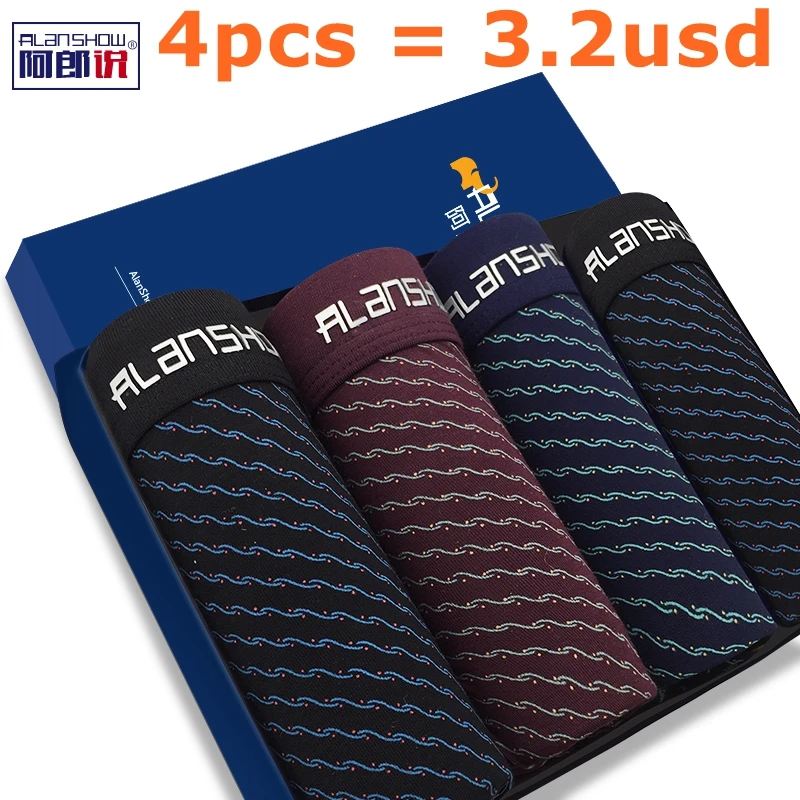 modal spandex men boxer briefs underwear 4pcs/box