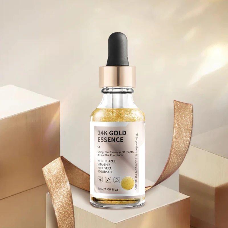 Private Label Cosmetics 24k Gold Serum Hyaluronic Anti-aging Anti-wrinkle Moisturizing Gold Face Serum