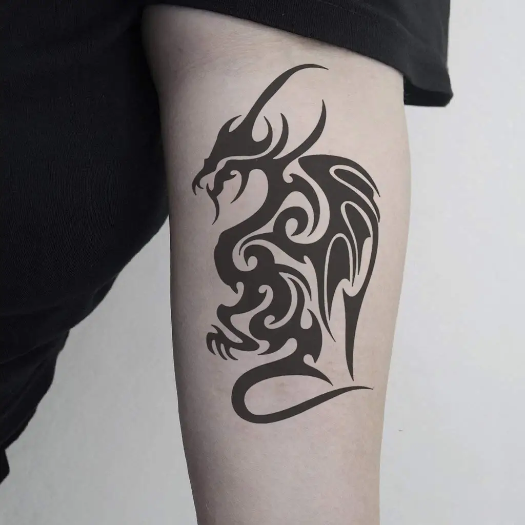 TBS8010-8100 120x190mm Black Flying Dragon Claw Totem Arm Temporary Tattoo Stickers Body Tattoos That Look Real and Last Long