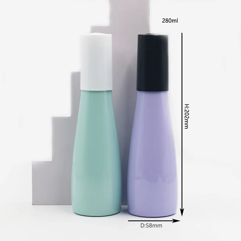 Factory sale 2022 new PET 280ml plastic empty hair wash bottle with cap 300ml Mouthwash bottle