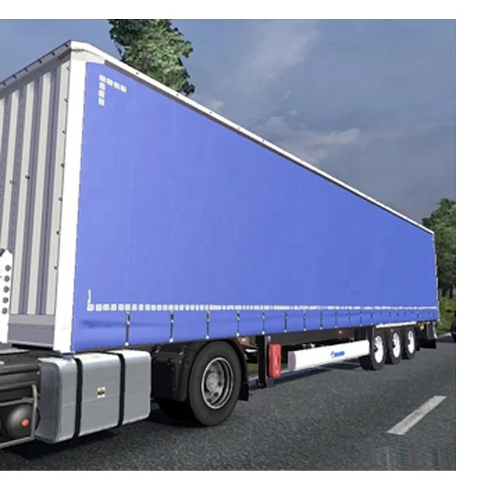 
full printed utility trailer side curtain with full set of components 