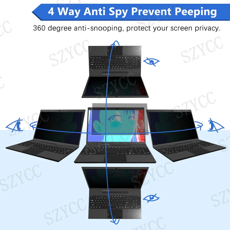 Anti Blue Light Anti-peep Anti Glare Laptop Privacy Filter Protection Screen Guard Protector For 15.6 Inch