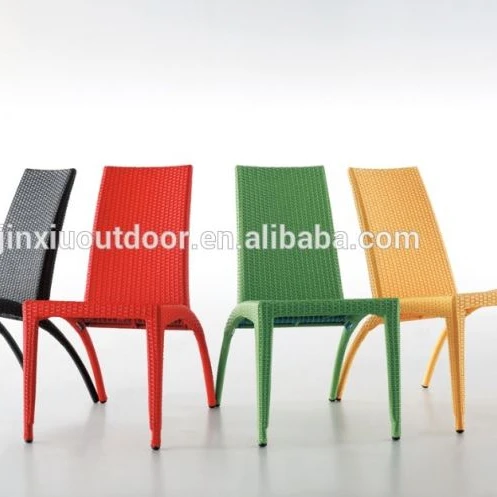 Plastic rattan garden chair outdoor wicker stackable chair JX-4820