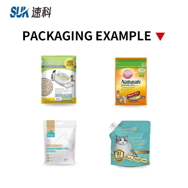 500g 1KG Automatic Weighing Pet Litter Peanut Popcorn Chips Bag Filling Packing Machine For Cat Litter Bag Packing Machine