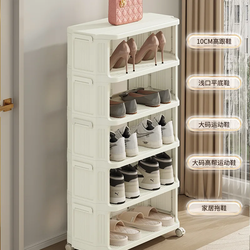 Durable PP Plastic Shoe Racks Good Quality Foldable Entryway Cabinet Shelf Space-Saving Functional for Shoes Shoe Boxes Online