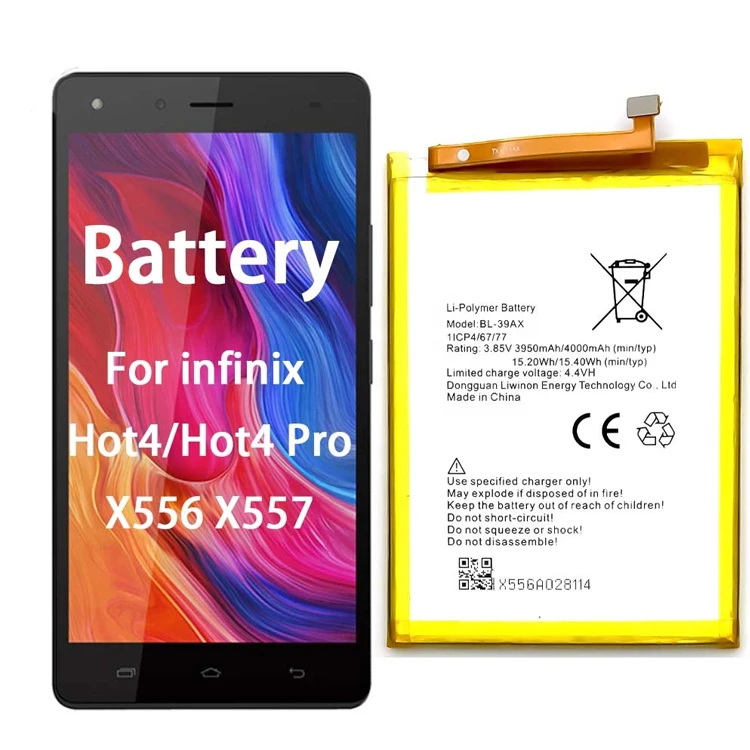 China Manufacturer Mobile Phone Lithium Ion 2800 Mah Original Battery For infinix Hot 4 Pro BL-39AX