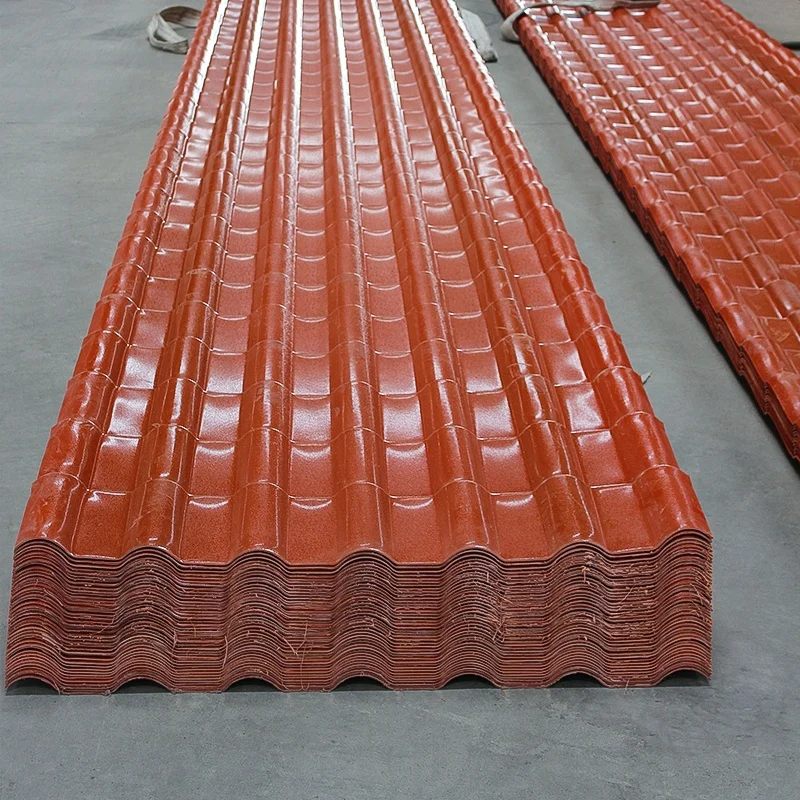 Synthetic resin roof tile plastic corrugated pvc asa roofing spanish building materials