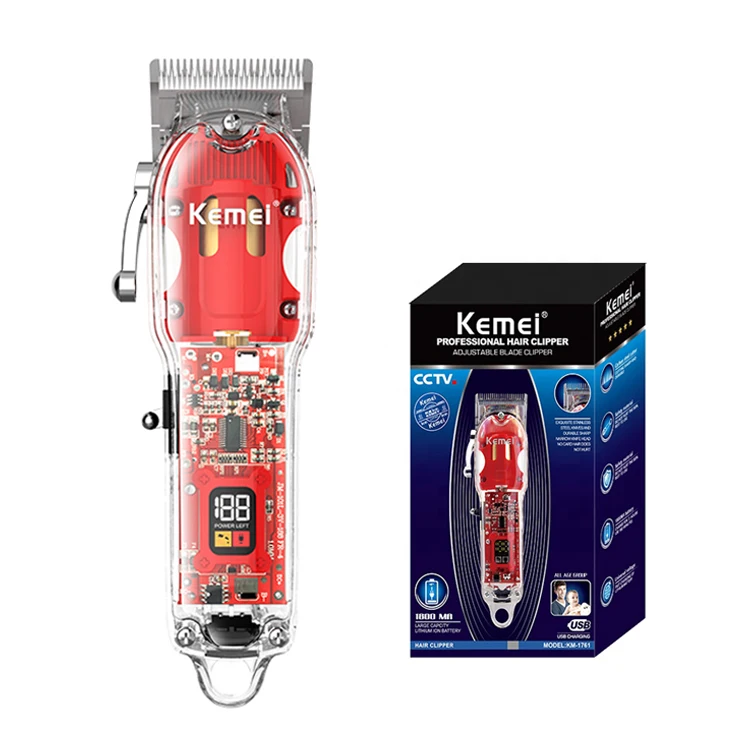 kemei High Quality USB Barber Waterproof km-1761  Electric cordless professional hair clippers hair trimmer
