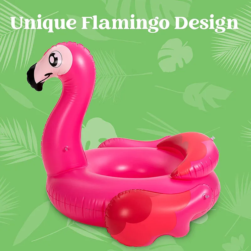 OEM/ ODM Inflatable Flamingo Tube, Fun Beach Float, Swim Party Toys, Summer Pool Raft Lounge for Adults & Kids, with Head Rest